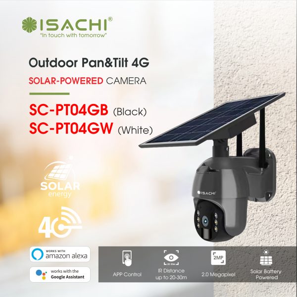 SC-PT04GB | Solar Power Pan & Tilt Camera